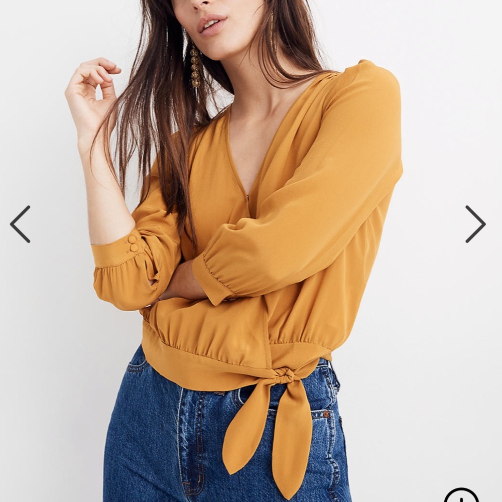 Madewell Silk Wrap Top